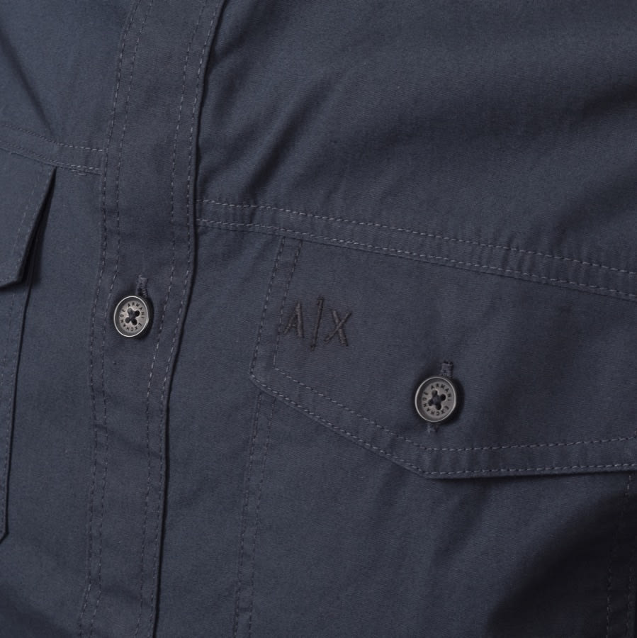 Alternative Image for ProductArmani Exchange Short Sleeved Shirt Navy3